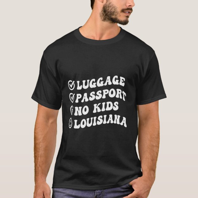 T-shirt Luge Passport No Louisiana Trip Wavy (Devant)
