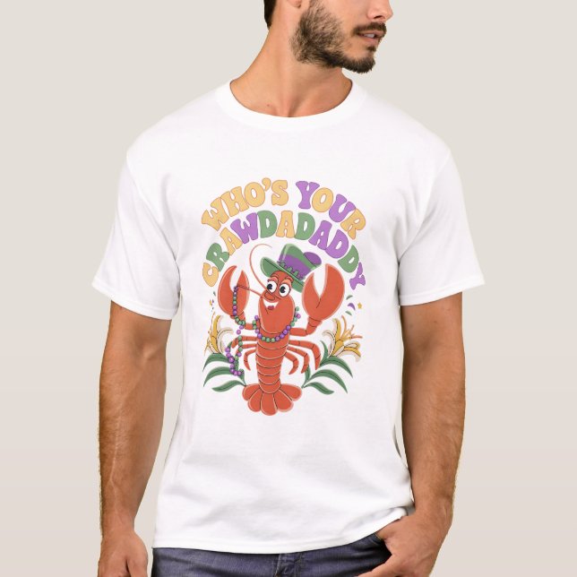 T-shirt Lui Déchirer Votre Crawdaddy Crawfish Jester perle (Devant)