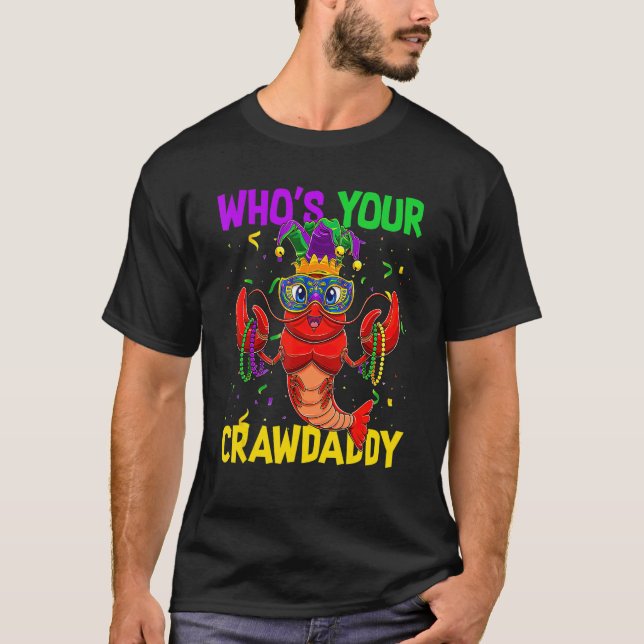 T-shirt Lui Dont Votre Crawdaddy Crawfish Jester Beads Mar (Devant)