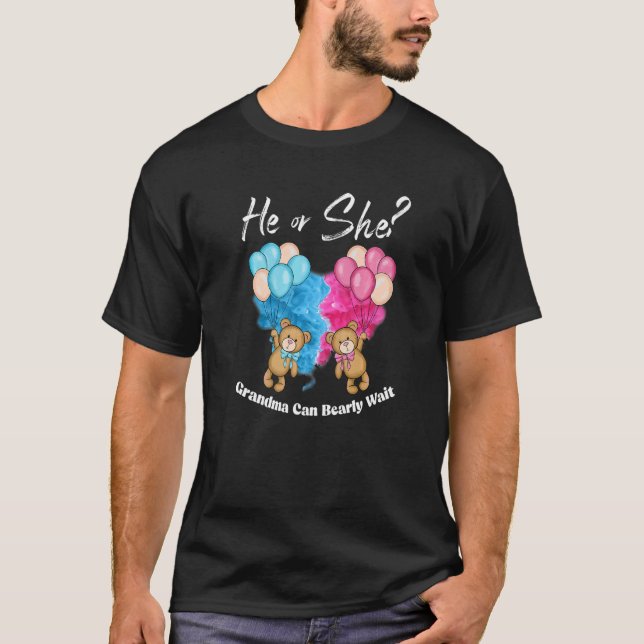 T-shirt Lui, Grand-Mère Peut Attendre Que Le Sexe Révèle L (Devant)