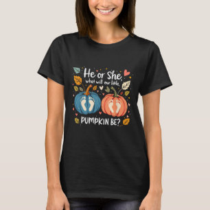 T-shirt Lui Ou Elle Ce Que Sera Notre Petit Citrouille Aut