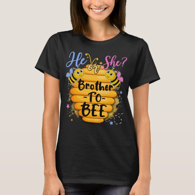 T-shirt Lui Ou Elle Frère Pour Être Sexe Révéler Abee (Devant)