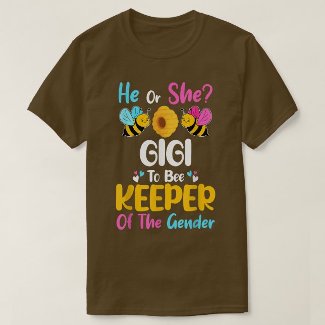 T-shirt Lui Ou Elle Gigi À Être Genre Bébé Révéler Annonce (Design devant)