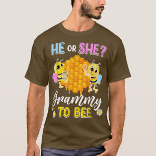 T-shirt Lui Ou Elle Grammy À Être Un Baby shower Révélateu