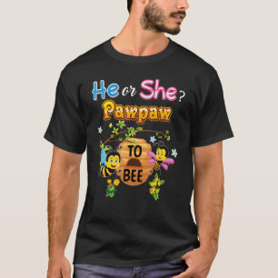 T-shirt Lui Ou Elle Pawpaw À Être Sexe Révéler Bébé Fath