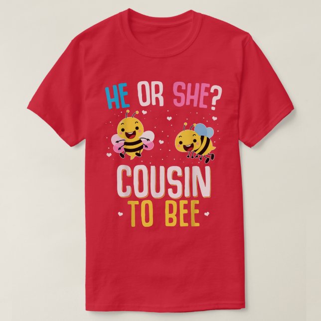 T-shirt Lui Ou Elle Révèle Le Sexe Cousin Révèle La Révéla (Design devant)