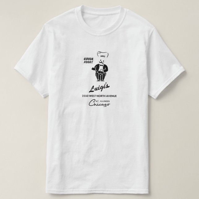 T-shirt Luigi's Restaurant, Chicago, IL (Design devant)