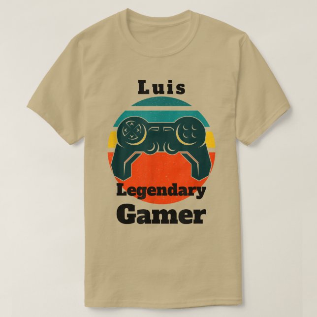 T-shirt Luis Legendaire Joueur Vidéo Contrôleur Joueur  (Design devant)