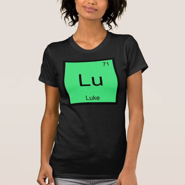 T-shirt Luke Nom Chimie Élément Tableau périodique (Devant)
