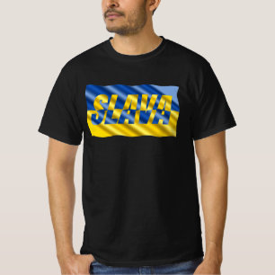 T-shirt L'Ukraine bleue et jaune inspire la paix ni la gue