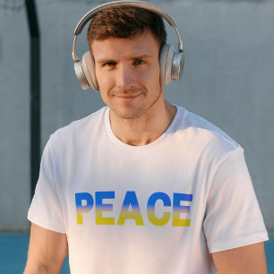 T-shirt L'Ukraine bleue et jaune inspire la paix ni la gue