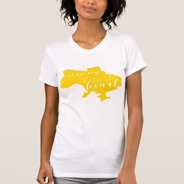 T-shirt L'Ukraine est dans mon coeur (Devant)