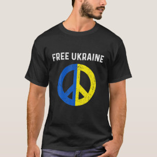 T-shirt L'Ukraine libre avec l'Ukraine soutient l'Ukraine