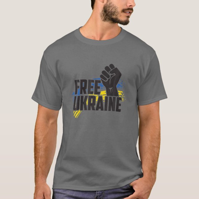 T-shirt L'Ukraine ne prie pas pour la guerre (Devant)