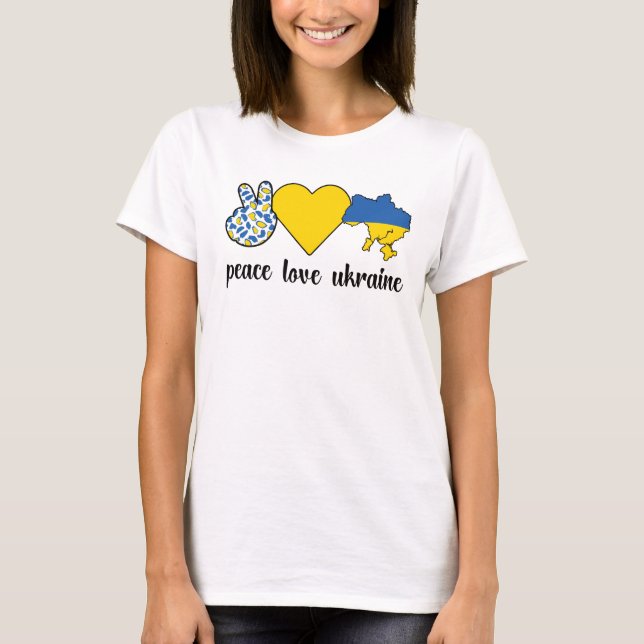 T-shirt L'Ukraine, racines ukrainiennes, drapeau de l'héri (Devant)