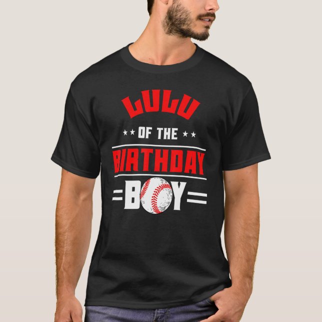 T-shirt Lulu De L'Anniversaire Garçon Baseball Thème Famil (Devant)