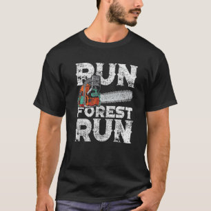 T-shirt Lumberjack Chainsaw Run Forest Drôle Woodworker