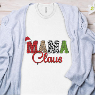 T-shirt Lumberjack rustique Mama Claus