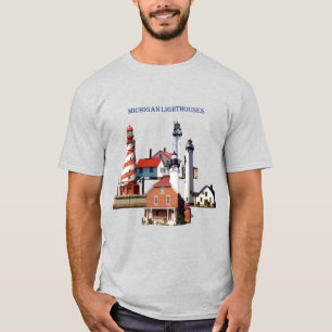 T-shirt Lumière de chemise du phare du Michigan