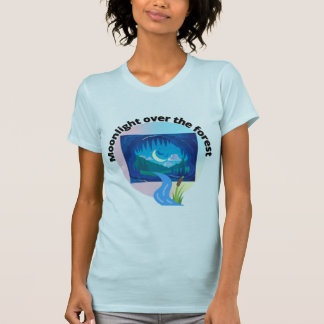 T-shirt Lumière de la lune puissance la forêt