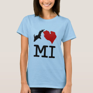 T-shirt Lumière de MI du ♥ I (coeur Michigan d'I), peti