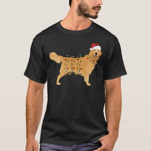 T-shirt Lumière de Noël Golden Retrior  