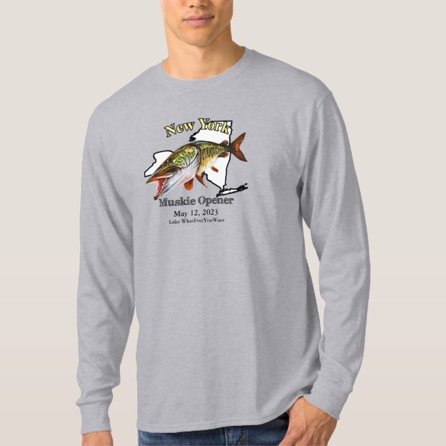 T-shirt Lumière d'ouverture de muskie New York (Devant)