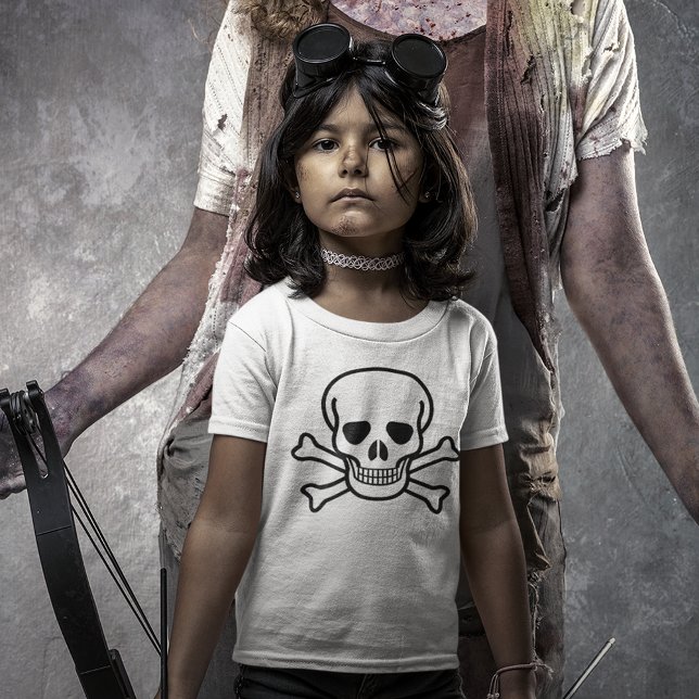 T-shirt Lumière du crâne et des os croisés (Skull and Crossbones Light T-Shirt)