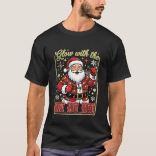 T-shirt Lumière Ho Noël Père Noël Guirlande Lumineuse
