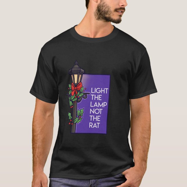 T-shirt Lumière La Lampe Pas Le Rat Drôle Noël (Devant)