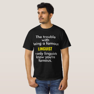 T-shirt Lumière Linguiste célèbre sur Dark