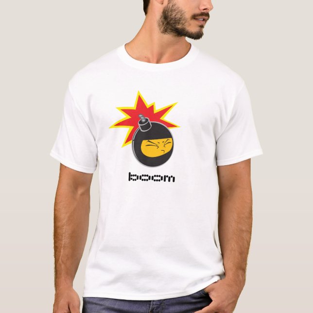 T-shirt lumière t de ninja de bombe (Devant)