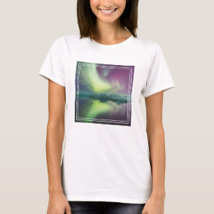 T-shirt Lumières d'Aurora dans la lagune   Jokulsarlon, Is
