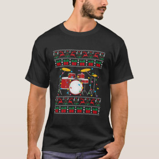 T-shirt Lumières de batteur moche de tambour de famille