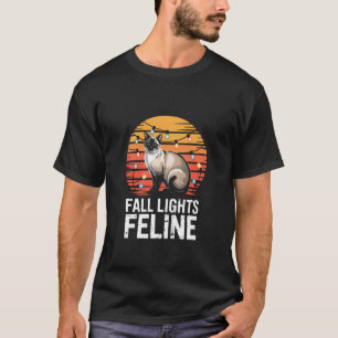 T-shirt Lumières de chat siamois d'automne - Lumières d'au
