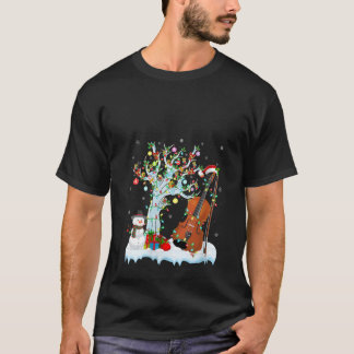 T-shirt Lumières de décoration de sapin de Noël féminines