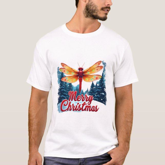 T-shirt Lumières de libellule festives (Devant)