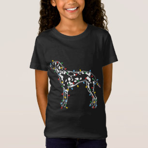 T-Shirt Lumières de Noël Amoureux des chiens dalmate lame