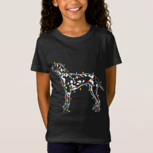 T-Shirt Lumières de Noël Amoureux des chiens dalmate lame