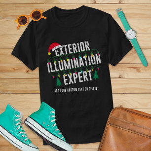 T-shirt Lumières de Noël amusantes Éclairage extérieur