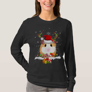 T-shirt Lumières de Noël des rennes de Noël des cochons de