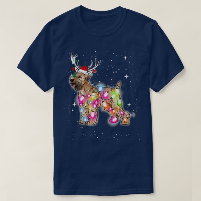 T-shirt Lumières de Noël Manteau molle à roux (Design devant)