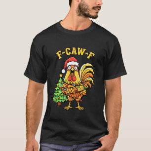 T-shirt Lumières de poulet de Noël drôles Chapeau de Père