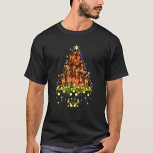 T-shirt Lumières de sapin de Noël Bloodhound Noël
