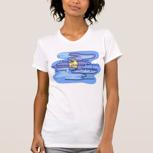 T-shirt Lumières du nord de Haiku (Devant)