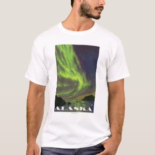 T-shirt Lumières du nord et orques - cari, Alaska