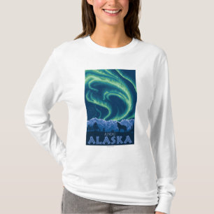 T-shirt Lumières du nord - Juneau, Alaska