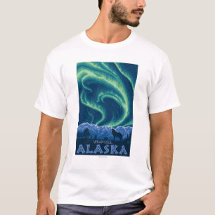 T-shirt Lumières du nord - Wrangell, Alaska
