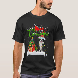 T-shirt Lumières du sapin de Noël Chapeau de Père Noël Chi