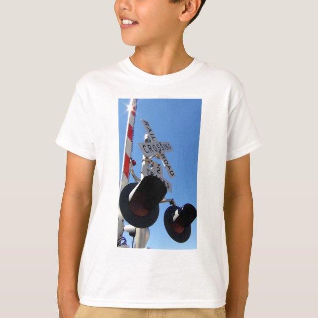 T-shirt Lumières et bras de croisement de chemin de fer (Devant)